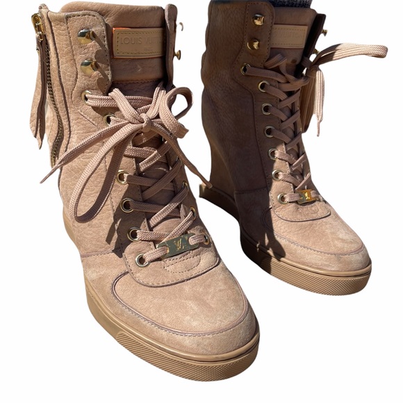 My Louis Vuitton Lace Up Wedge Ankle Boots - Picture 9 of 10